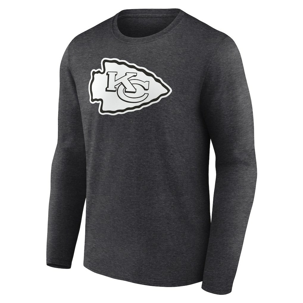 Kansas City Chiefs Personalized Name & Number Monochrome Long Sleeve T-Shirt Charcoal | NFL