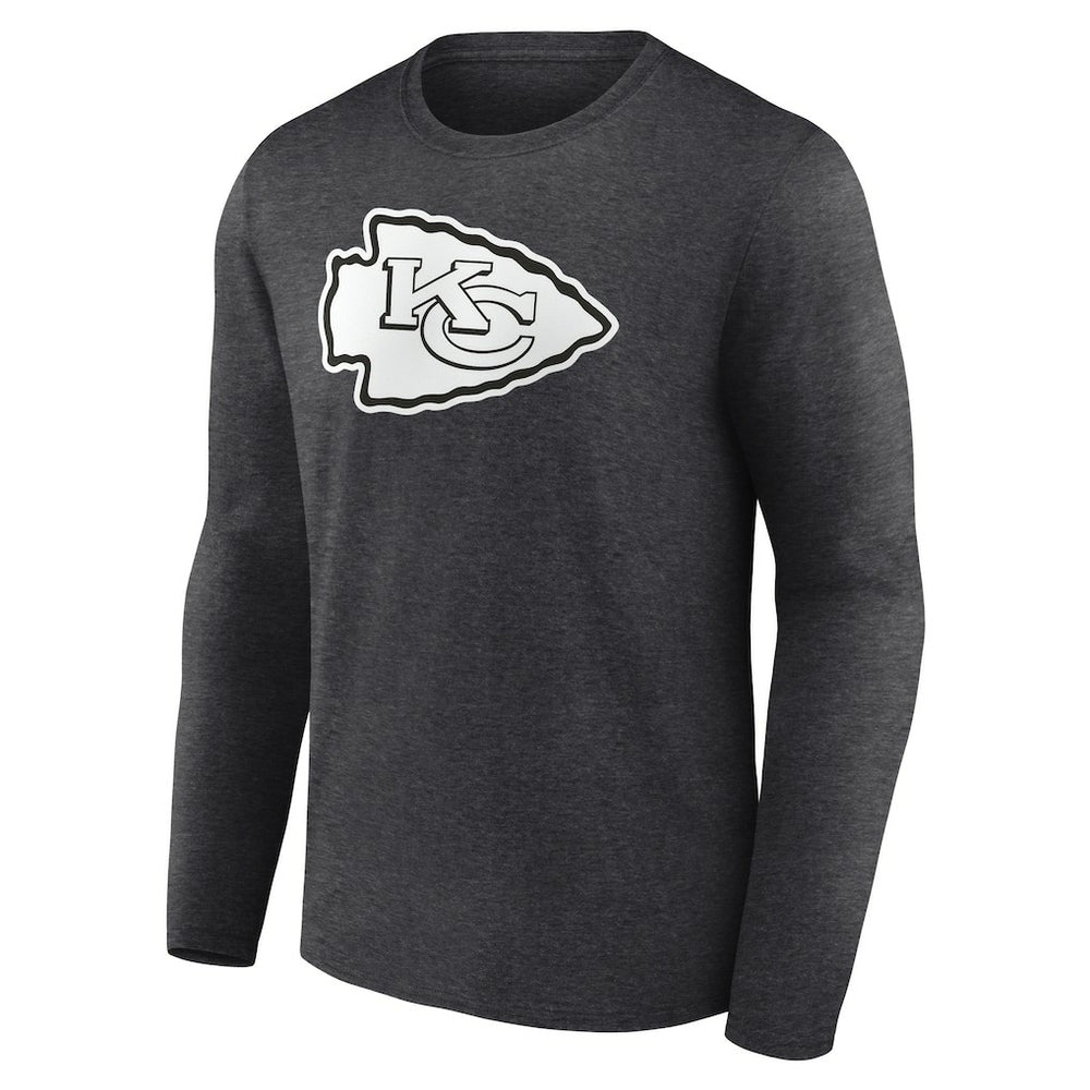 Kansas City Chiefs Personalized Name & Number Monochrome Long Sleeve T-Shirt Charcoal | NFL