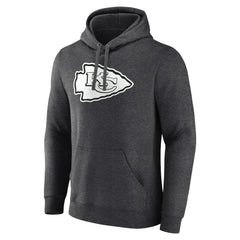 Kansas City Chiefs Personalized Name & Number Monochrome Pullover Hoodie Charcoal | NFL