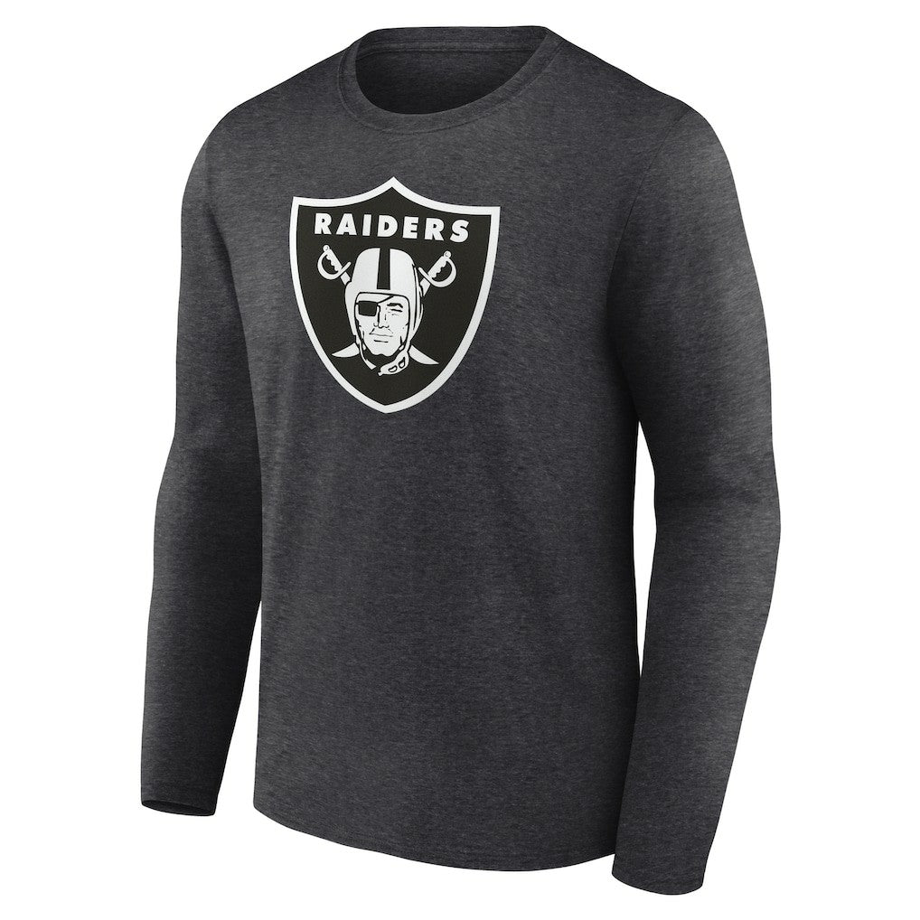 Las Vegas Raiders Personalized Name & Number Monochrome Long Sleeve T-Shirt Charcoal | NFL