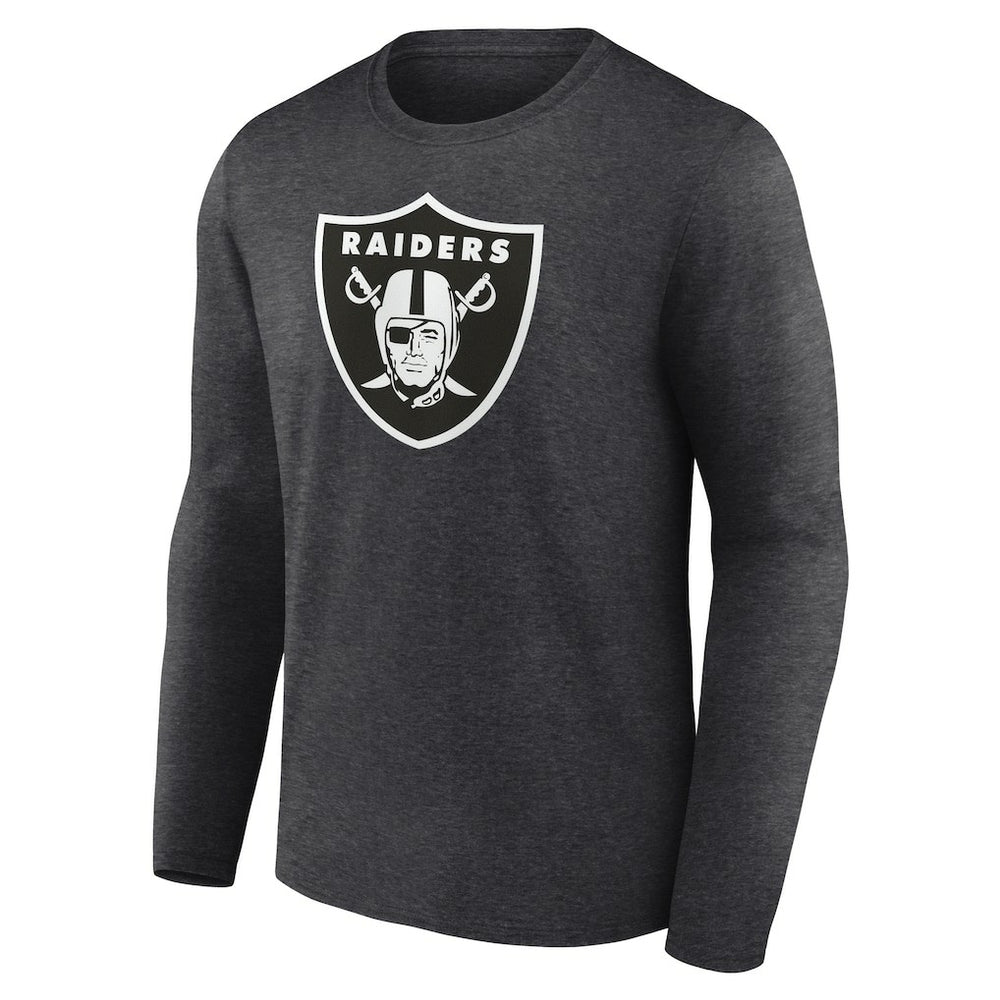 Las Vegas Raiders Personalized Name & Number Monochrome Long Sleeve T-Shirt Charcoal | NFL