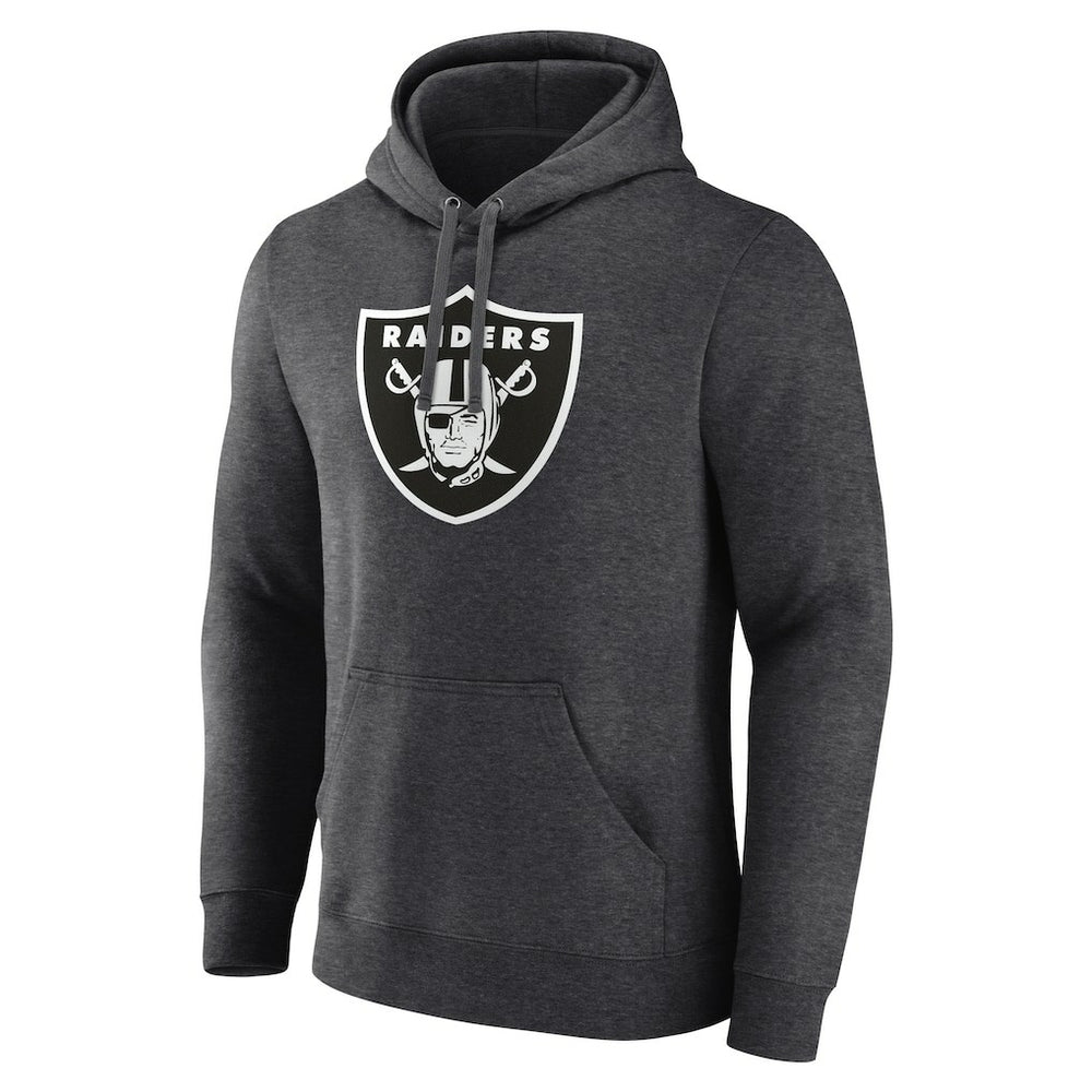 Las Vegas Raiders Personalized Name & Number Monochrome Pullover Hoodie Charcoal | NFL