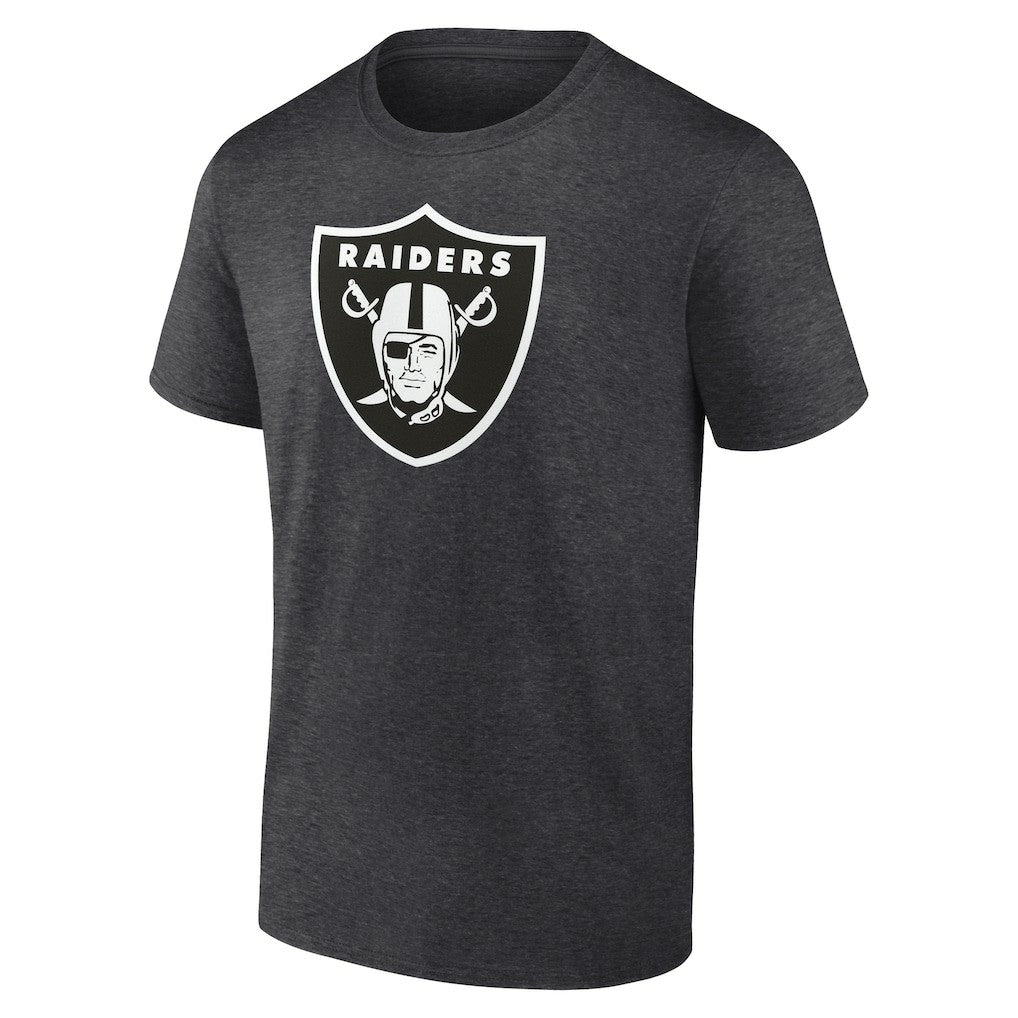 Las Vegas Raiders Personalized Name & Number Monochrome T-Shirt Charcoal | NFL