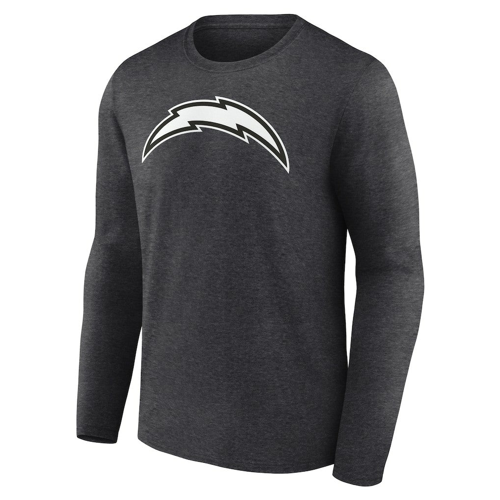Los Angeles Chargers Personalized Name & Number Monochrome Long Sleeve T-Shirt Charcoal | NFL