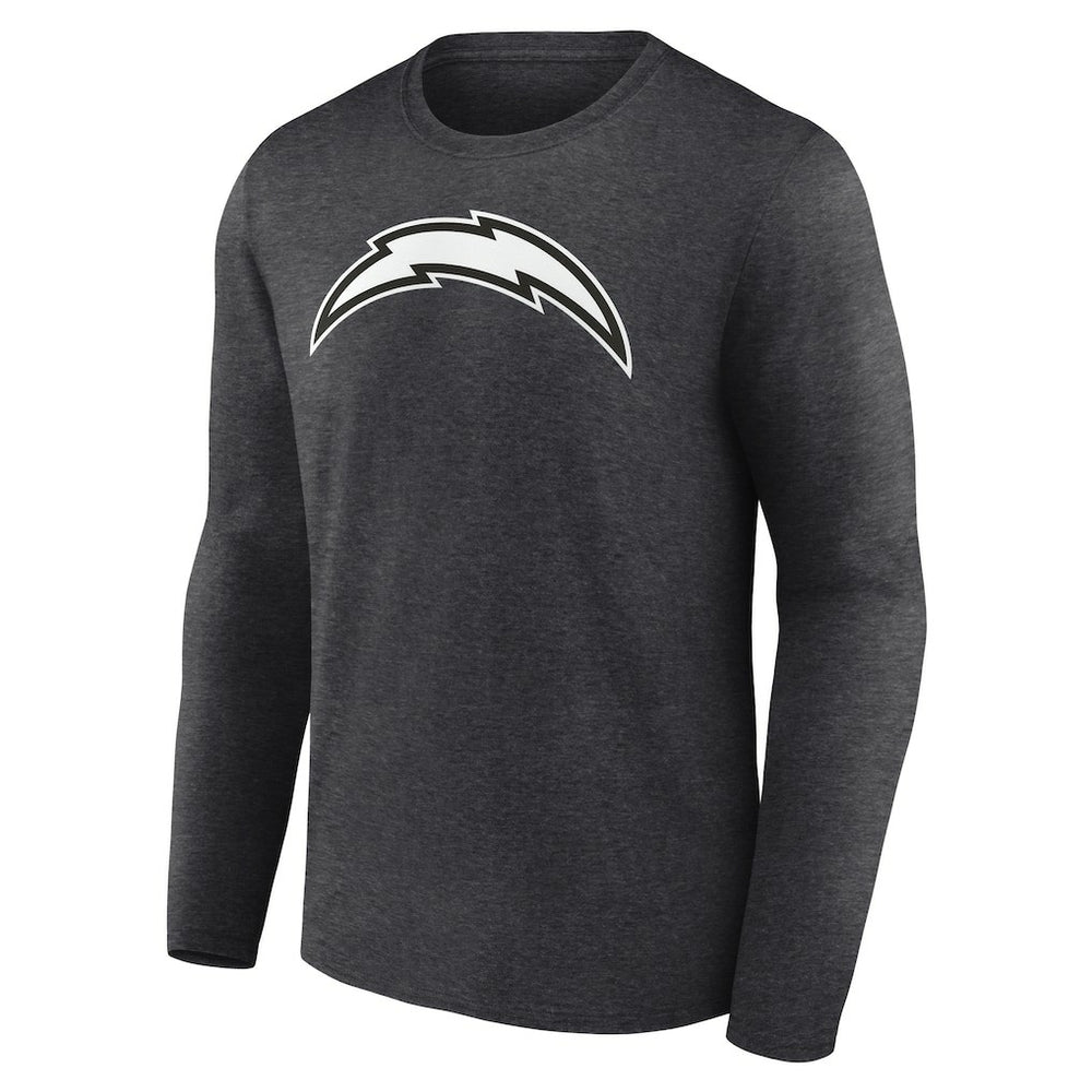 Los Angeles Chargers Personalized Name & Number Monochrome Long Sleeve T-Shirt Charcoal | NFL