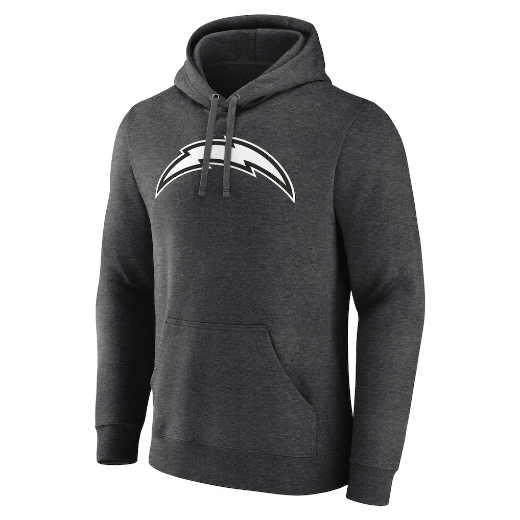Los Angeles Chargers Personalized Name & Number Monochrome Pullover Hoodie Charcoal | NFL