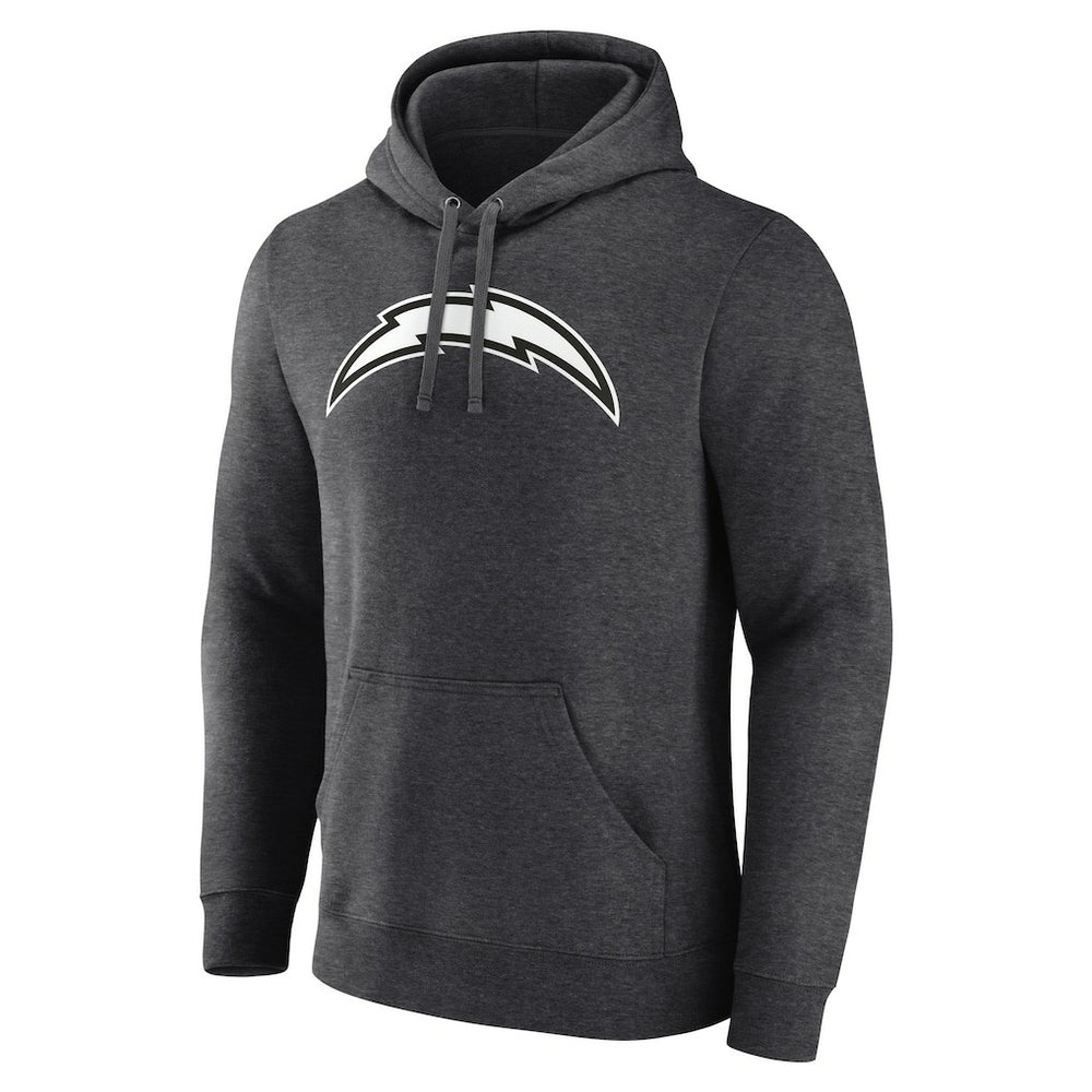 Los Angeles Chargers Personalized Name & Number Monochrome Pullover Hoodie Charcoal | NFL