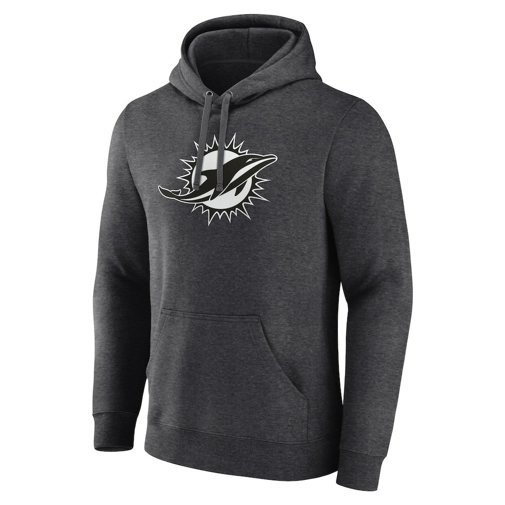 Miami Dolphins Personalized Name & Number Monochrome Pullover Hoodie Charcoal | NFL