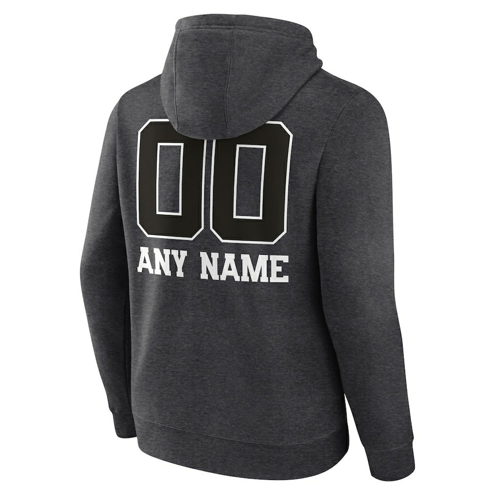 Miami Dolphins Personalized Name & Number Monochrome Pullover Hoodie Charcoal | NFL