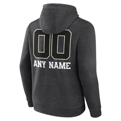 Miami Dolphins Personalized Name & Number Monochrome Pullover Hoodie Charcoal | NFL