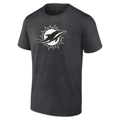 Miami Dolphins Personalized Name & Number Monochrome T-Shirt Charcoal | NFL