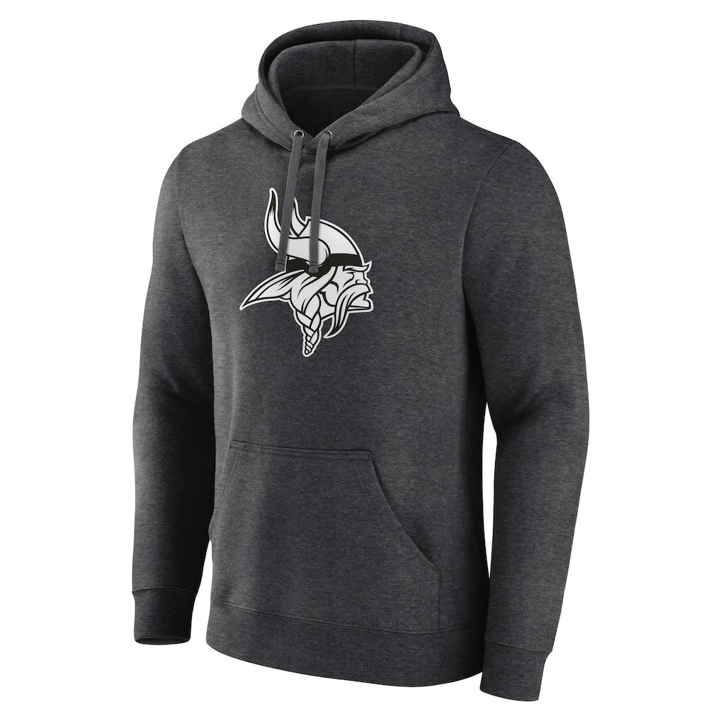 Minnesota Vikings Personalized Name & Number Monochrome Pullover Hoodie Charcoal | NFL