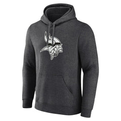 Minnesota Vikings Personalized Name & Number Monochrome Pullover Hoodie Charcoal | NFL