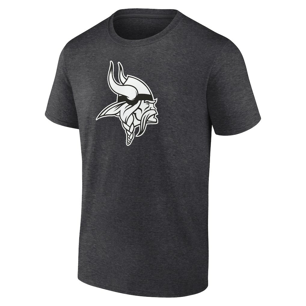 Minnesota Vikings Personalized Name & Number Monochrome T-Shirt Charcoal | NFL
