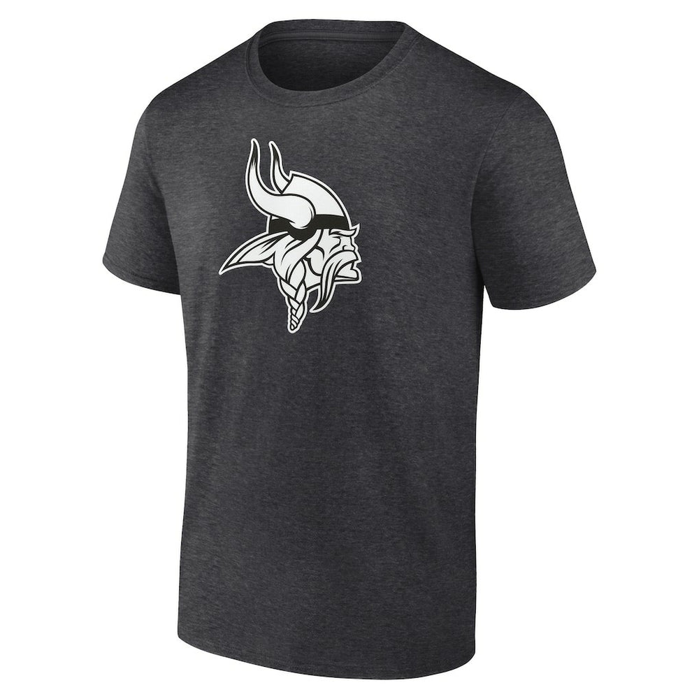 Minnesota Vikings Personalized Name & Number Monochrome T-Shirt Charcoal | NFL