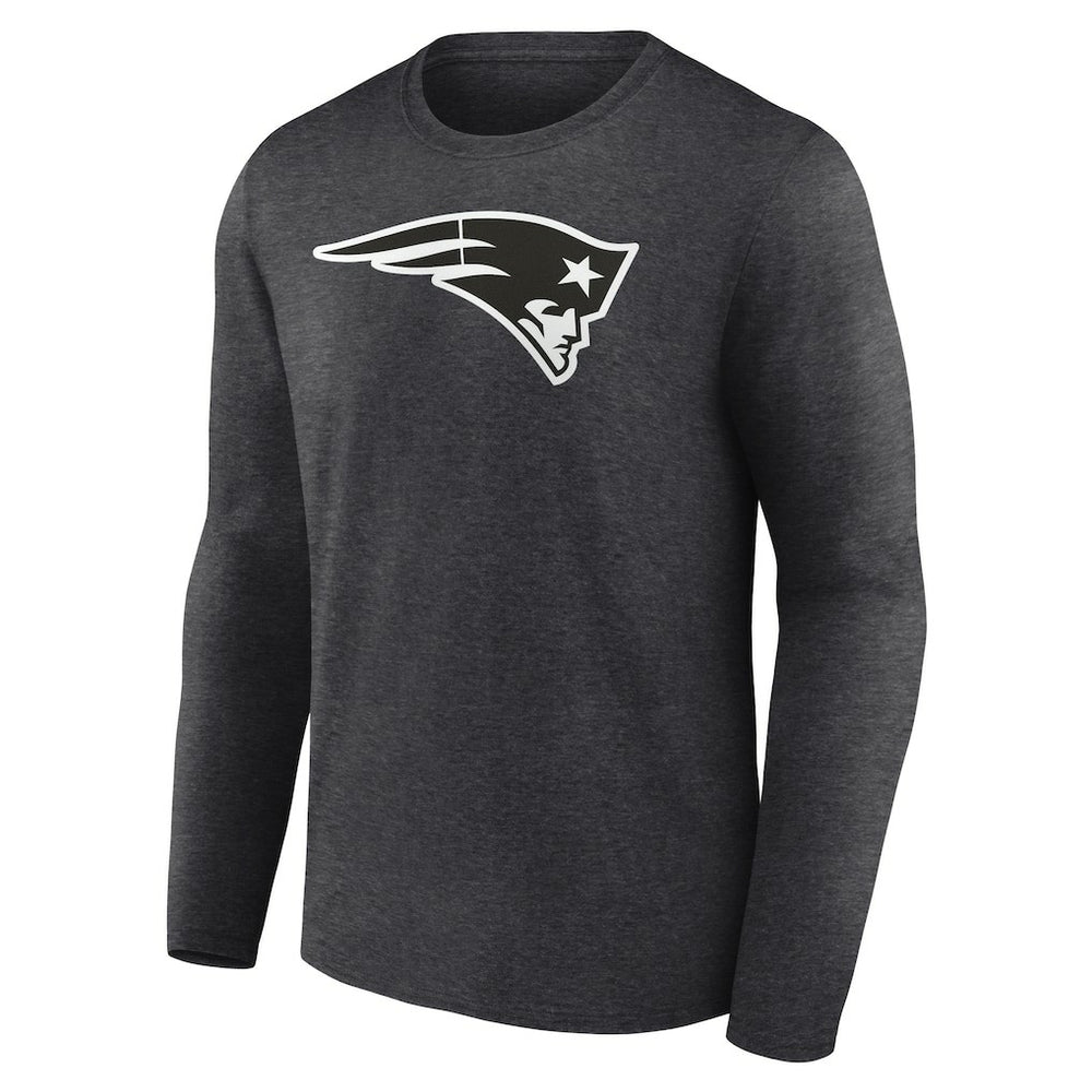 New England Patriots Personalized Name & Number Monochrome Long Sleeve T-Shirt Charcoal | NFL