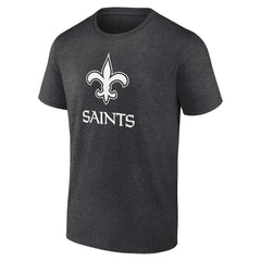 New Orleans Saints Personalized Name & Number Monochrome T-Shirt Charcoal | NFL