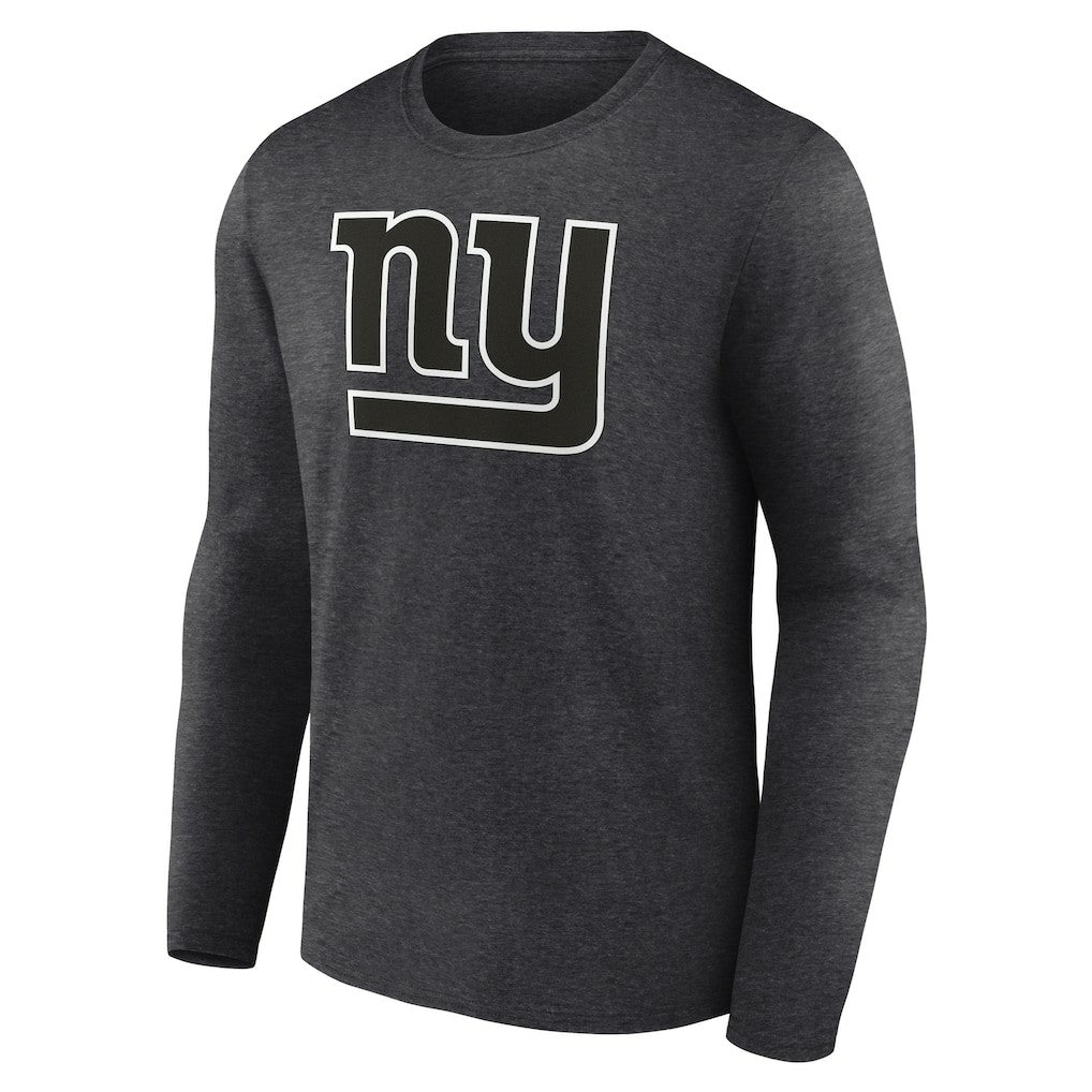 New York Giants Personalized Name & Number Monochrome Long Sleeve T-Shirt Charcoal | NFL