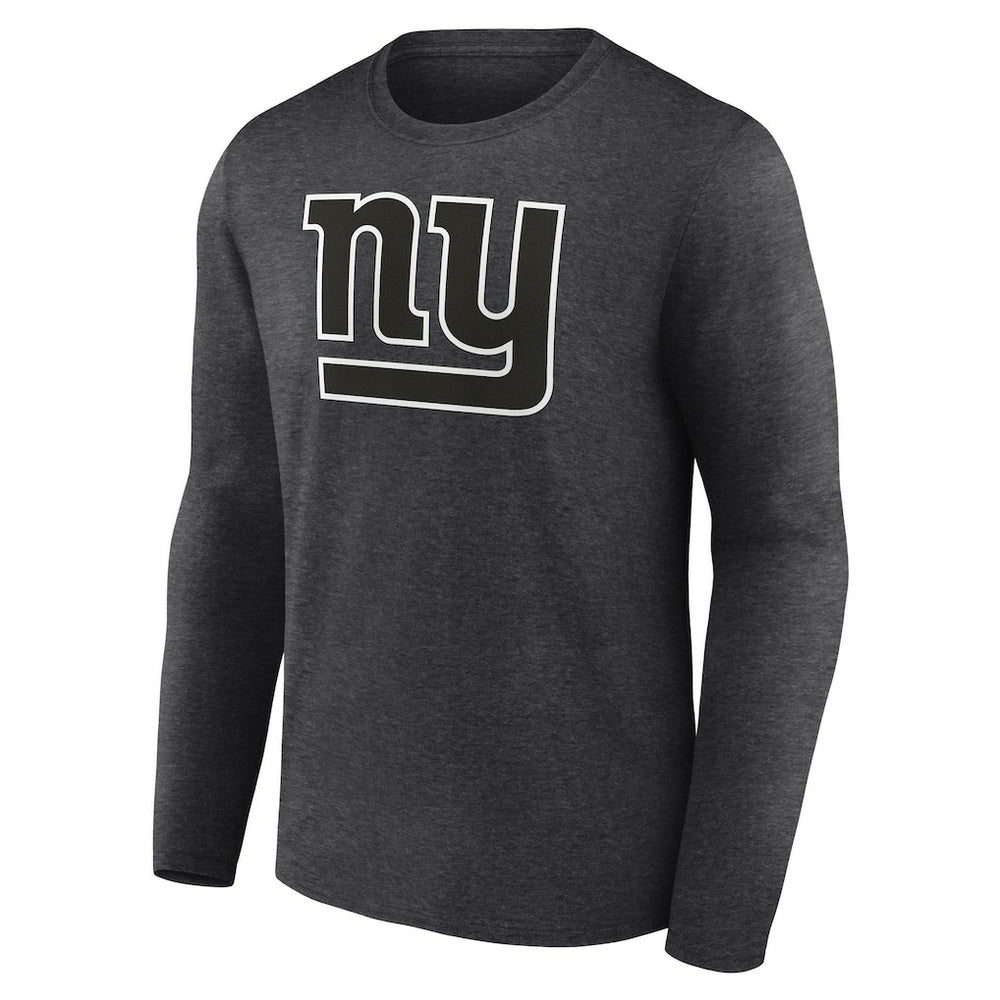 New York Giants Personalized Name & Number Monochrome Long Sleeve T-Shirt Charcoal | NFL