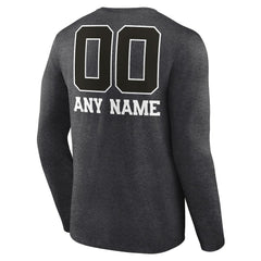 New York Giants Personalized Name & Number Monochrome Long Sleeve T-Shirt Charcoal | NFL