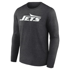 New York Jets Personalized Name & Number Monochrome Long Sleeve T-Shirt Charcoal | NFL