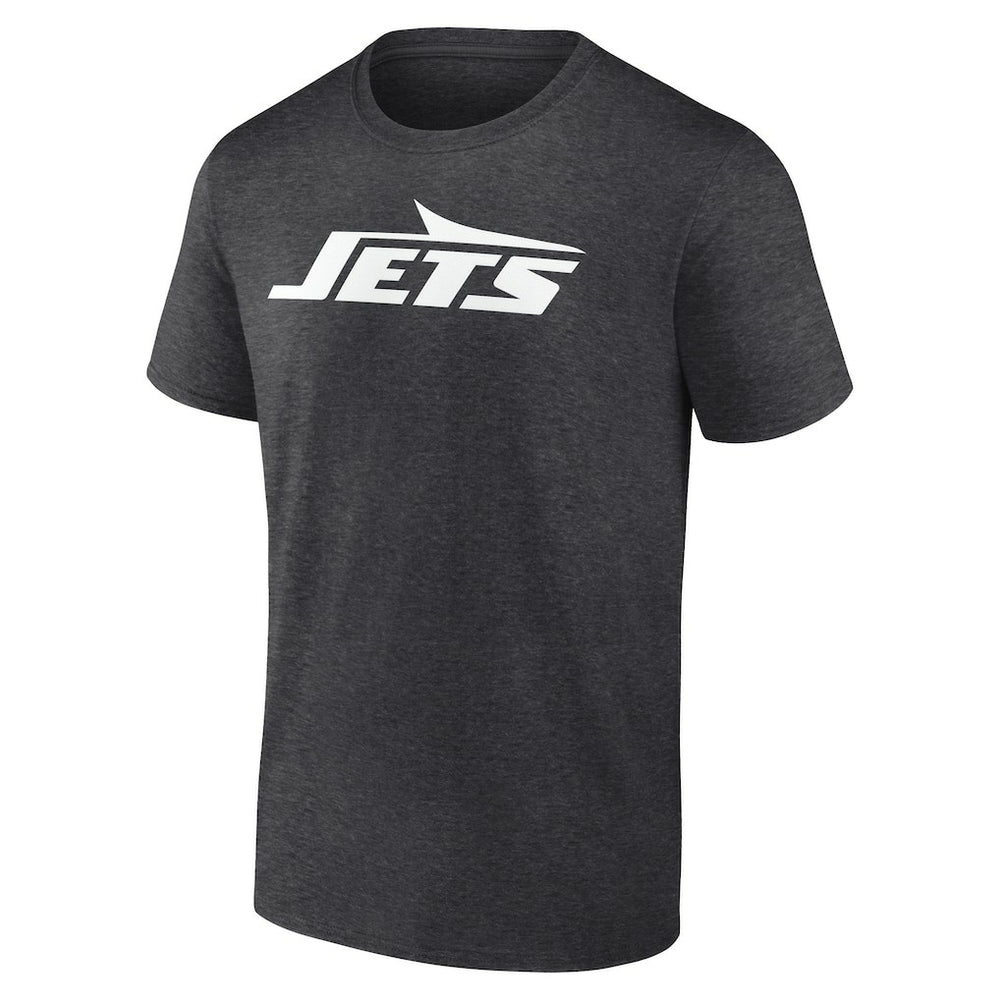 New York Jets Personalized Name & Number Monochrome T-Shirt Charcoal | NFL