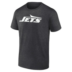 New York Jets Personalized Name & Number Monochrome T-Shirt Charcoal | NFL
