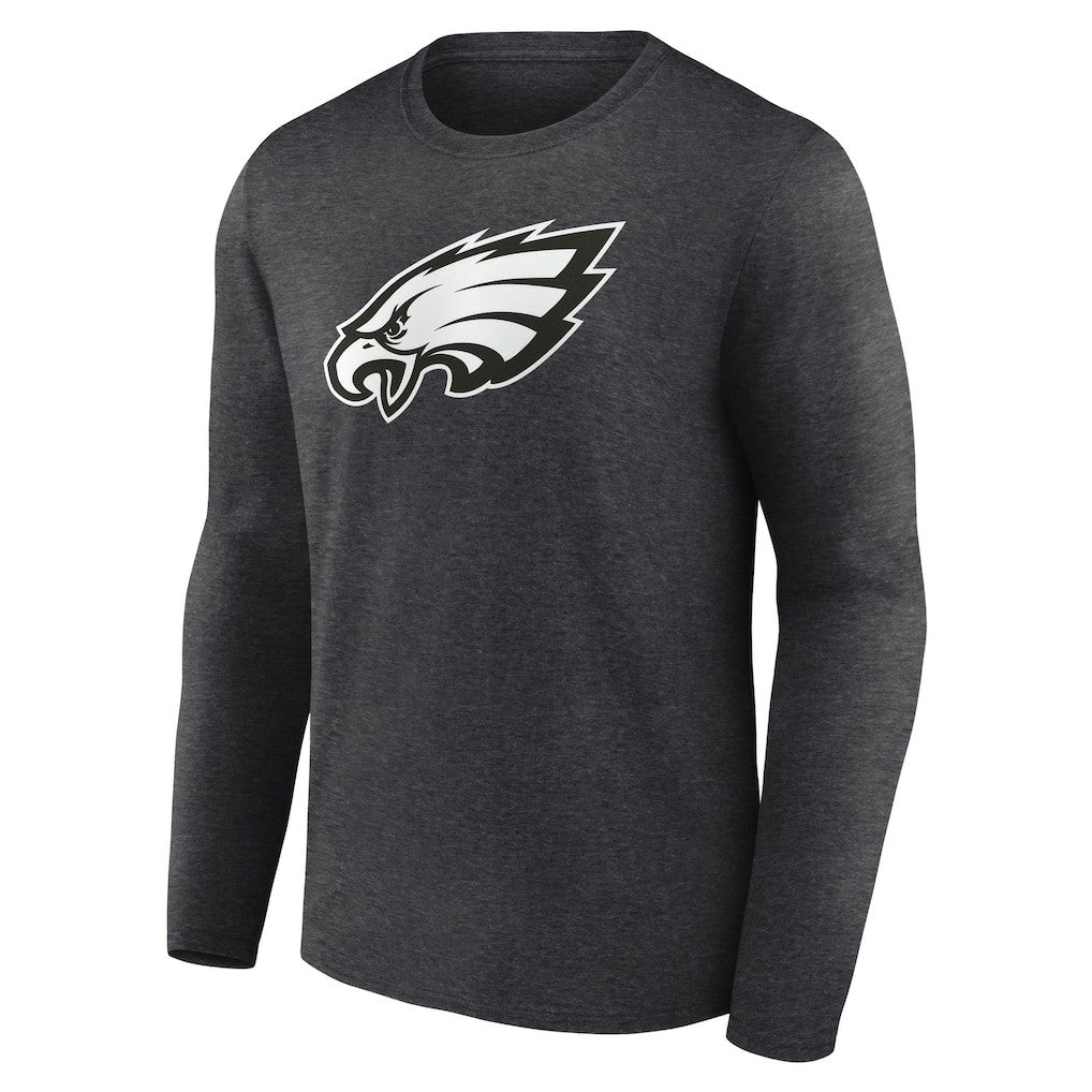 Philadelphia Eagles Personalized Name & Number Monochrome Long Sleeve T-Shirt Charcoal | NFL