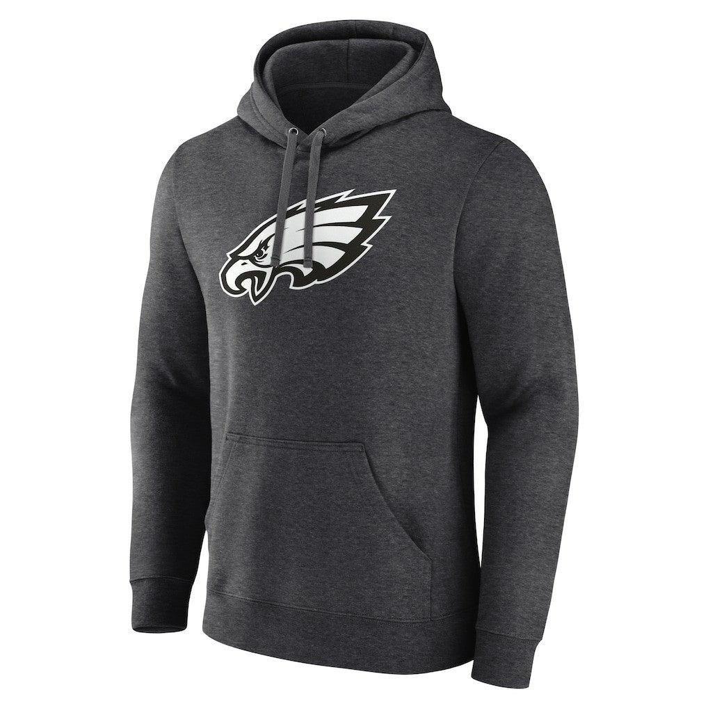 Philadelphia Eagles Personalized Name & Number Monochrome Pullover Hoodie Charcoal | NFL
