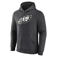 Philadelphia Eagles Personalized Name & Number Monochrome Pullover Hoodie Charcoal | NFL