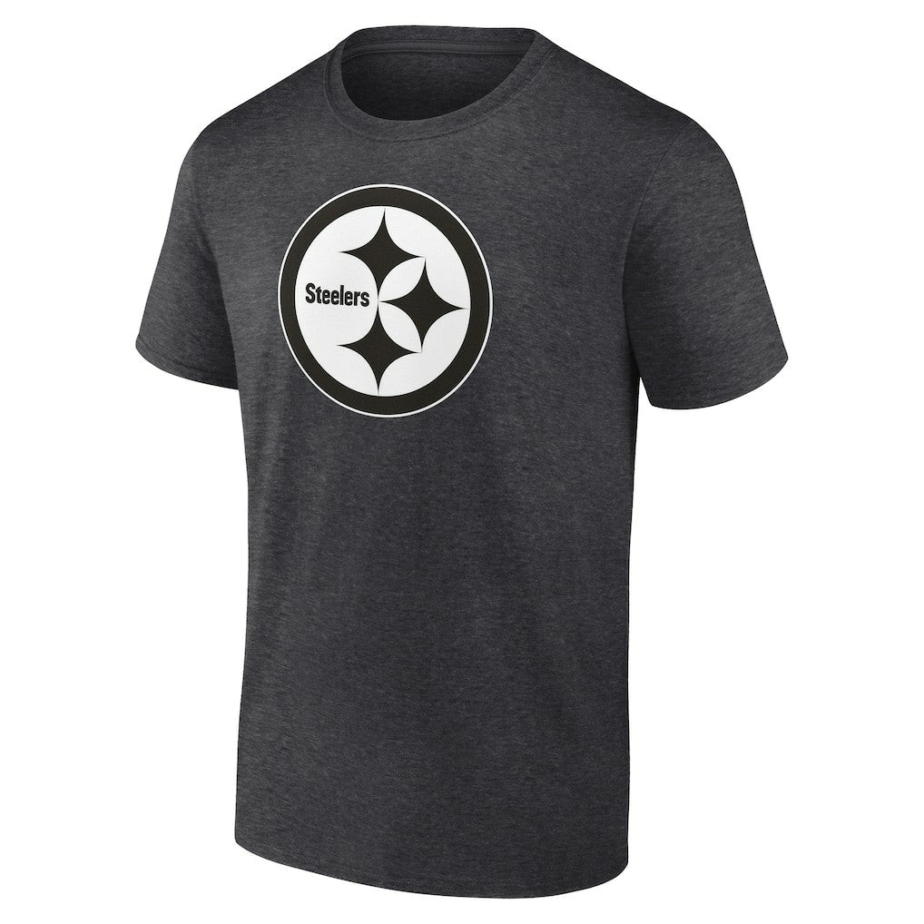 Pittsburgh Steelers Personalized Name & Number Monochrome T-Shirt Charcoal | NFL