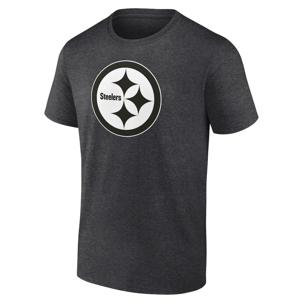 Pittsburgh Steelers Personalized Name & Number Monochrome T-Shirt Charcoal | NFL