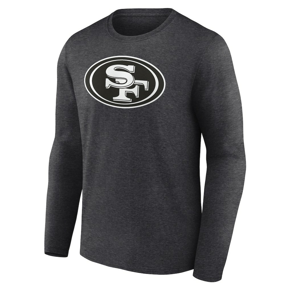 San Francisco 49ers Personalized Name & Number Monochrome Long Sleeve T-Shirt Charcoal | NFL