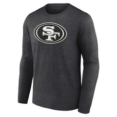 San Francisco 49ers Personalized Name & Number Monochrome Long Sleeve T-Shirt Charcoal | NFL