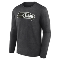 Seattle Seahawks Personalized Name & Number Monochrome Long Sleeve T-Shirt Charcoal | NFL
