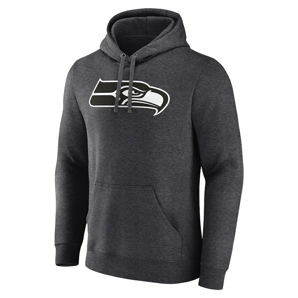 Seattle Seahawks Personalized Name & Number Monochrome Pullover Hoodie Charcoal | NFL