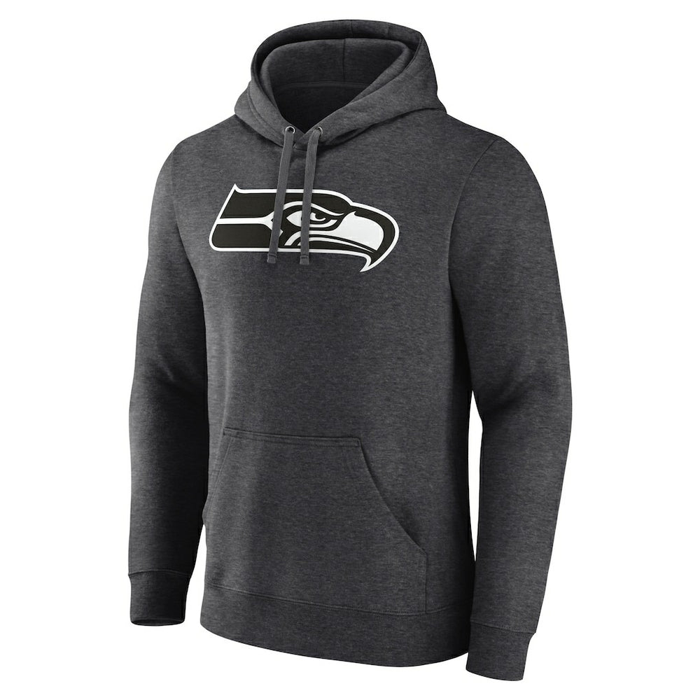 Seattle Seahawks Personalized Name & Number Monochrome Pullover Hoodie Charcoal | NFL