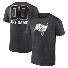 Tampa Bay Buccaneers Personalized Name & Number Monochrome T-Shirt Charcoal | NFL