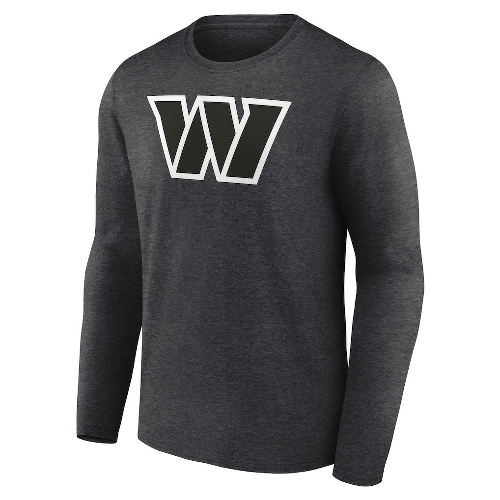 Washington Commanders Personalized Name & Number Monochrome Long Sleeve T-Shirt Charcoal | NFL