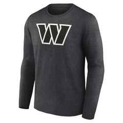 Washington Commanders Personalized Name & Number Monochrome Long Sleeve T-Shirt Charcoal | NFL