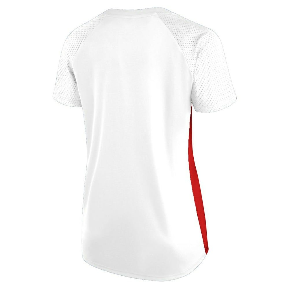 San Francisco 49ers Women's Plus Size Glitter Lace-Up V- Neck T-Shirt White | Fanatics