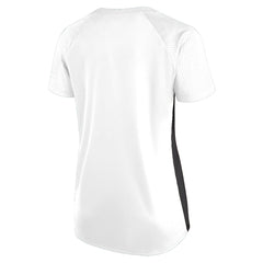 Las Vegas Raiders Women's Plus Size Glitter Lace-Up V- Neck T-Shirt White | Fanatics