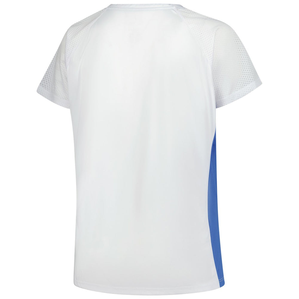 Detroit Lions Women's Plus Size Glitter Lace-Up V- Neck T-Shirt White | Fanatics