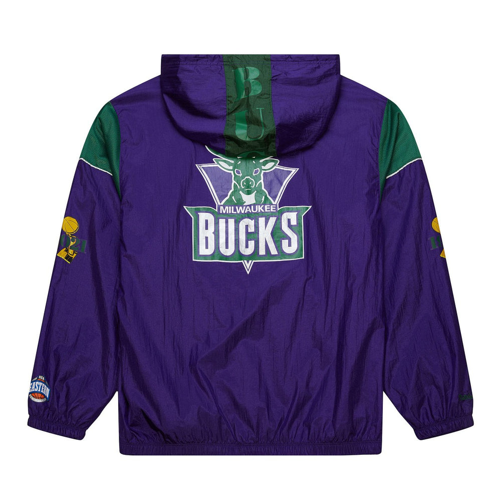 Milwaukee Bucks Unisex Hardwood Classics Team OG 3.0 Anorak Half-Zip Windbreaker Jacket Purple - NBA