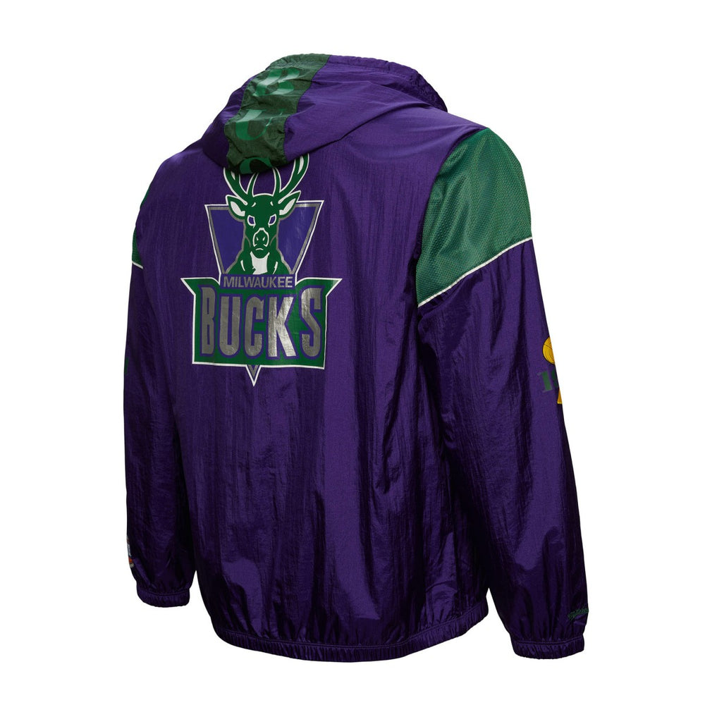Milwaukee Bucks Unisex Hardwood Classics Team OG 3.0 Anorak Half-Zip Windbreaker Jacket Purple - NBA