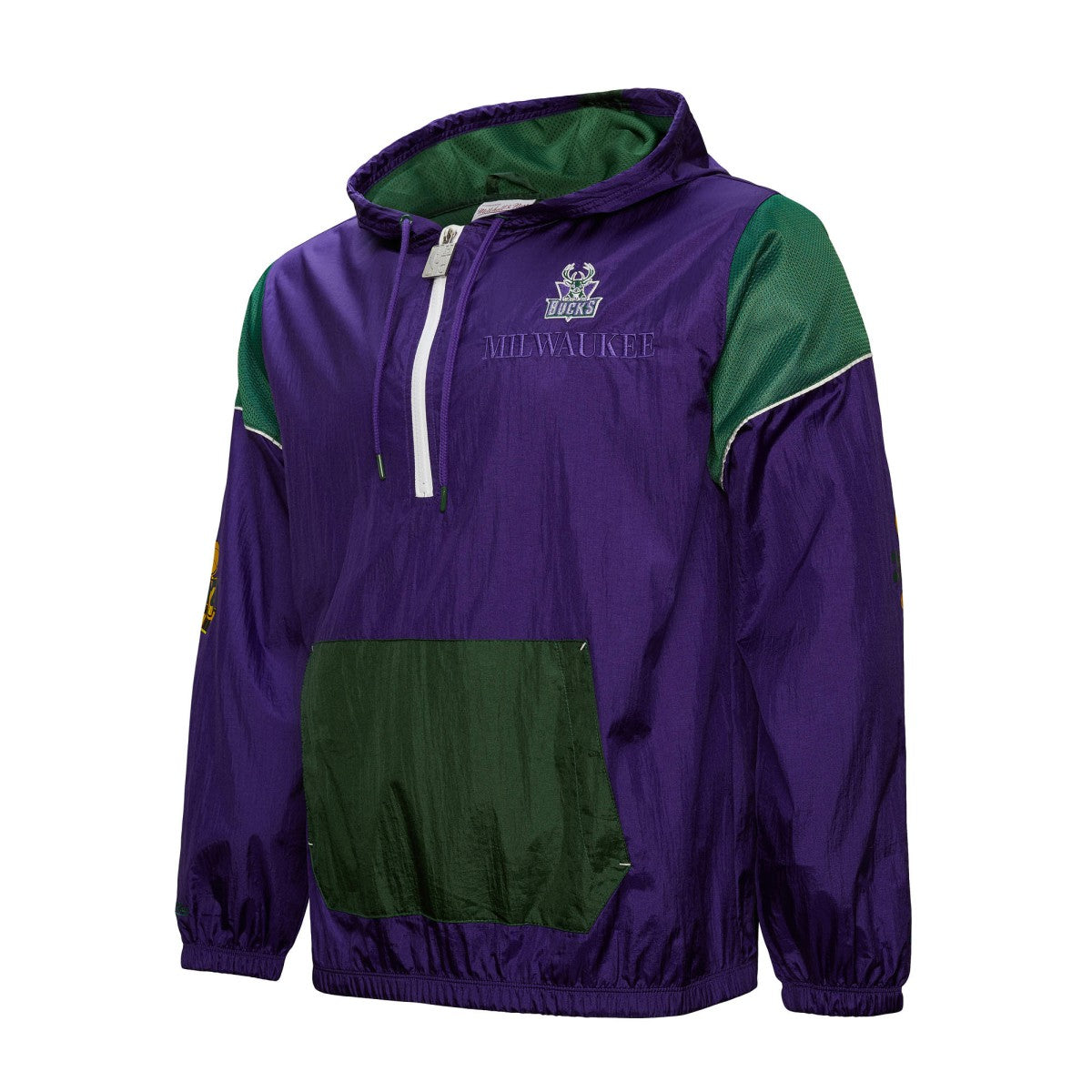 Milwaukee Bucks Unisex Hardwood Classics Team OG 3.0 Anorak Half-Zip Windbreaker Jacket Purple - NBA