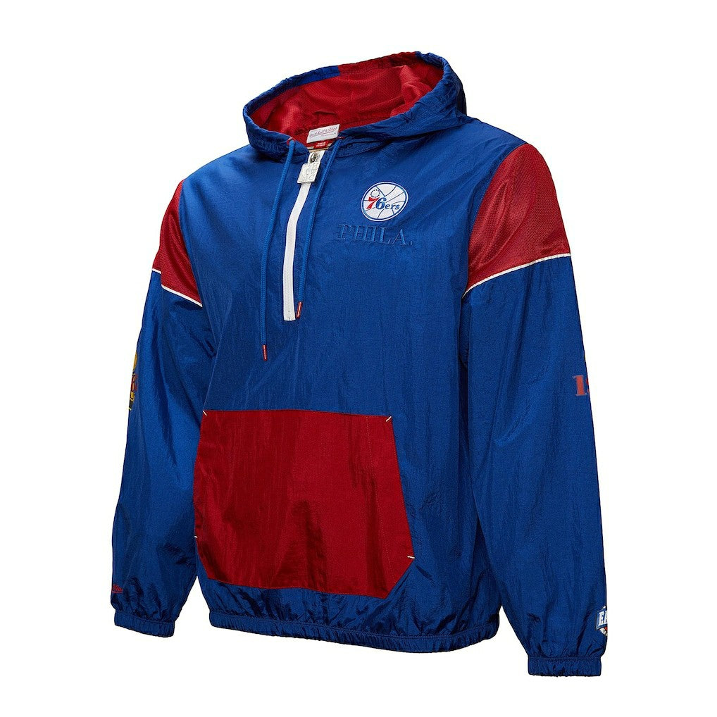 Philadelphia 76ers Unisex Hardwood Classics Team OG 3.0 Anorak Half-Zip Windbreaker Jacket Royal - NBA
