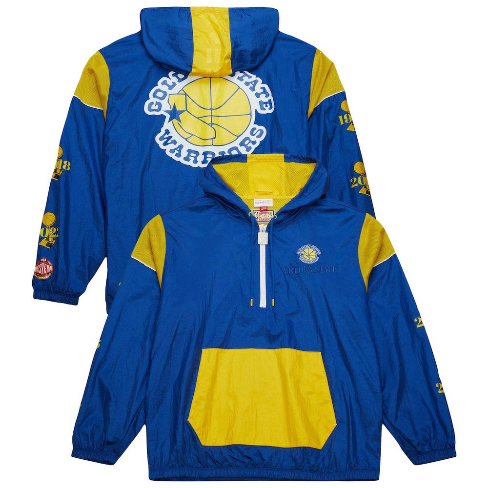 Golden State Warriors Unisex Hardwood Classics Team OG 3.0 Anorak Half-Zip Windbreaker Jacket Royal - NBA