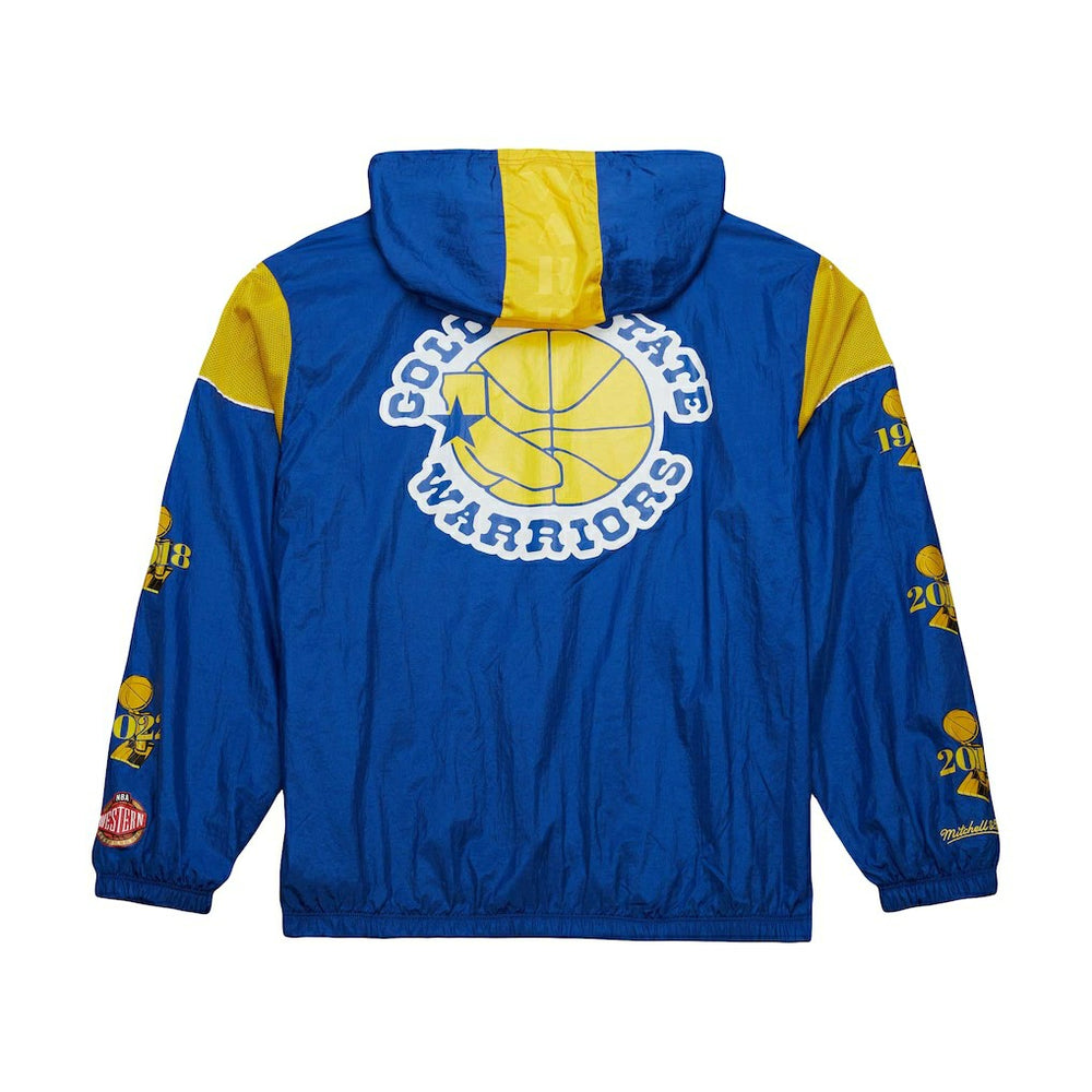 Golden State Warriors Unisex Hardwood Classics Team OG 3.0 Anorak Half-Zip Windbreaker Jacket Royal - NBA