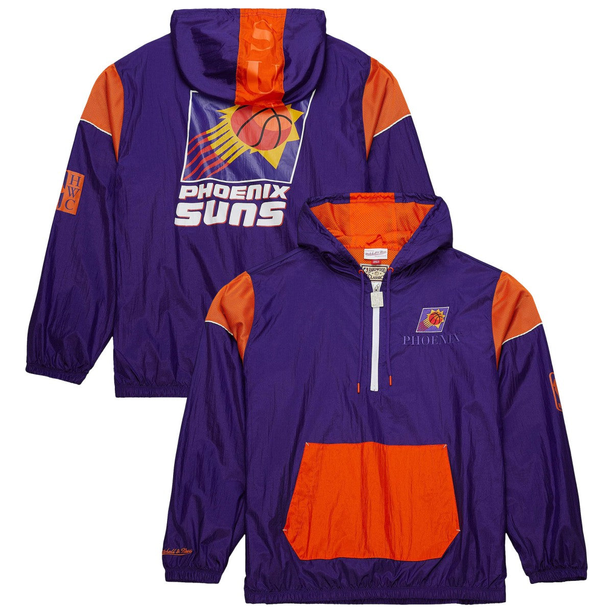 Phoenix Suns Unisex Hardwood Classics Team OG 3.0 Anorak Half-Zip Windbreaker Jacket Purple - NBA